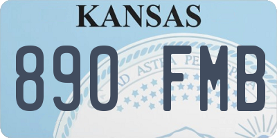 KS license plate 890FMB