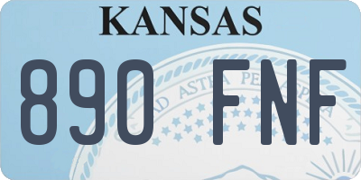 KS license plate 890FNF