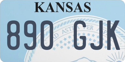 KS license plate 890GJK