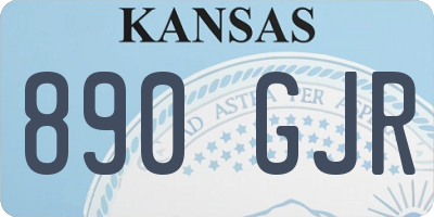 KS license plate 890GJR