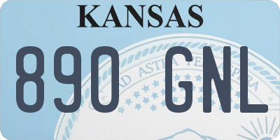 KS license plate 890GNL