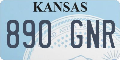 KS license plate 890GNR