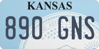 KS license plate 890GNS