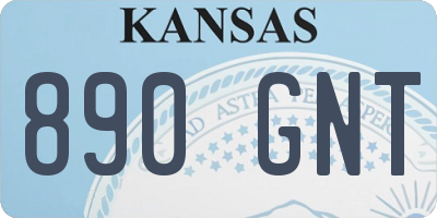 KS license plate 890GNT