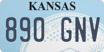KS license plate 890GNV