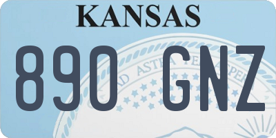 KS license plate 890GNZ