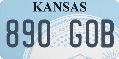 KS license plate 890GOB