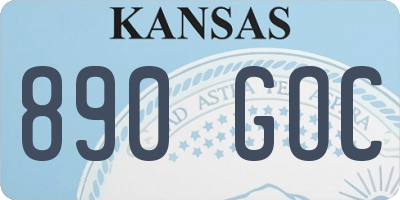 KS license plate 890GOC