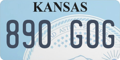 KS license plate 890GOG