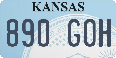 KS license plate 890GOH
