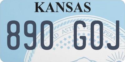 KS license plate 890GOJ