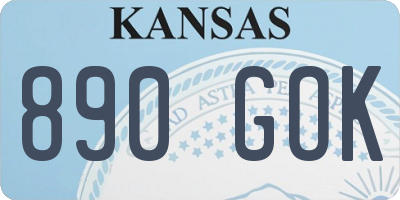 KS license plate 890GOK