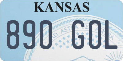 KS license plate 890GOL