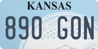 KS license plate 890GON
