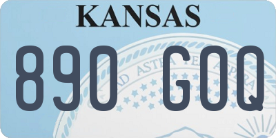 KS license plate 890GOQ