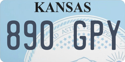 KS license plate 890GPY