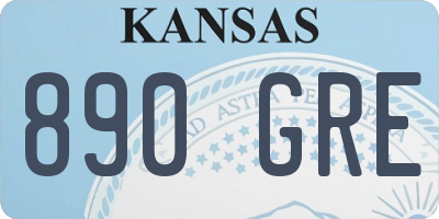 KS license plate 890GRE