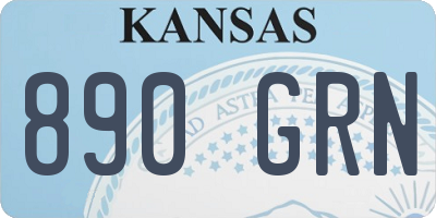 KS license plate 890GRN