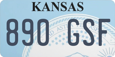 KS license plate 890GSF
