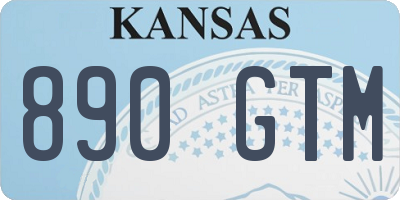 KS license plate 890GTM