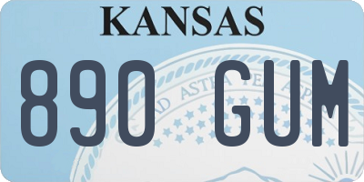 KS license plate 890GUM