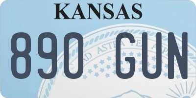 KS license plate 890GUN