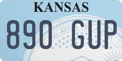 KS license plate 890GUP