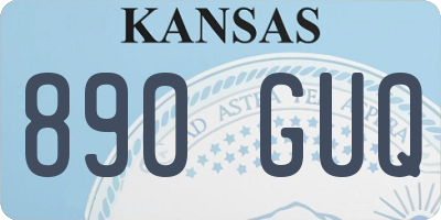 KS license plate 890GUQ