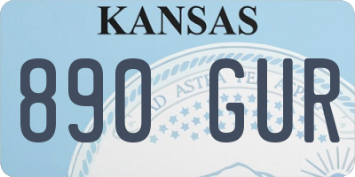 KS license plate 890GUR