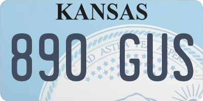 KS license plate 890GUS