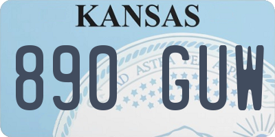 KS license plate 890GUW