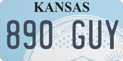 KS license plate 890GUY