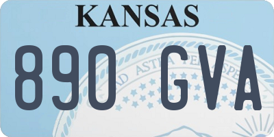KS license plate 890GVA