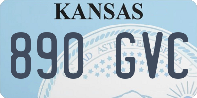 KS license plate 890GVC