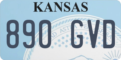 KS license plate 890GVD