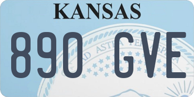 KS license plate 890GVE