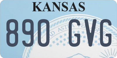 KS license plate 890GVG