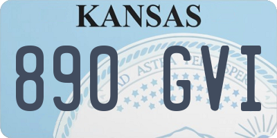 KS license plate 890GVI