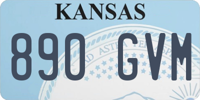 KS license plate 890GVM