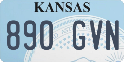 KS license plate 890GVN