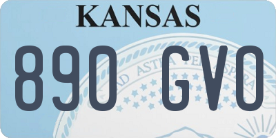 KS license plate 890GVO