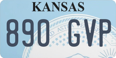 KS license plate 890GVP
