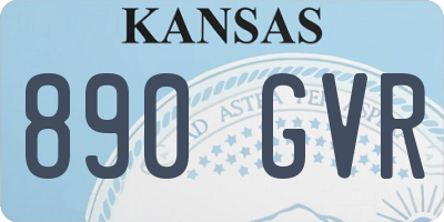 KS license plate 890GVR
