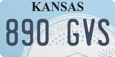 KS license plate 890GVS