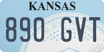 KS license plate 890GVT