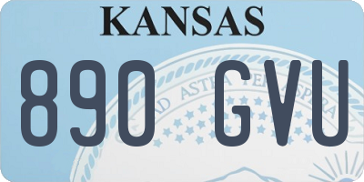 KS license plate 890GVU