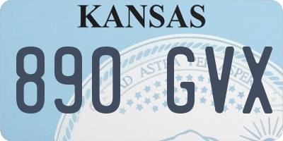 KS license plate 890GVX