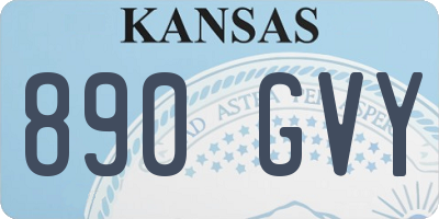 KS license plate 890GVY