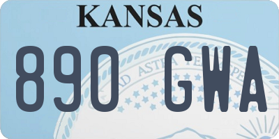 KS license plate 890GWA