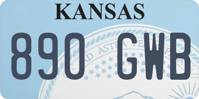 KS license plate 890GWB